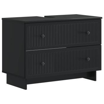 Waschbeckenschrank EDE Schwarz 82 x 41 x 59 cm Holzwerkstoff