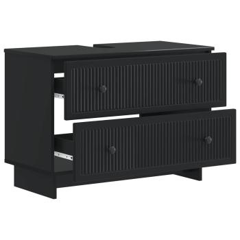 Waschbeckenschrank EDE Schwarz 82 x 41 x 59 cm Holzwerkstoff