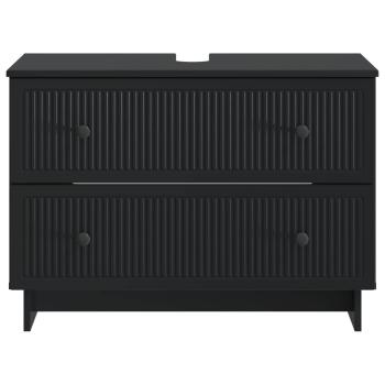 Waschbeckenschrank EDE Schwarz 82 x 41 x 59 cm Holzwerkstoff