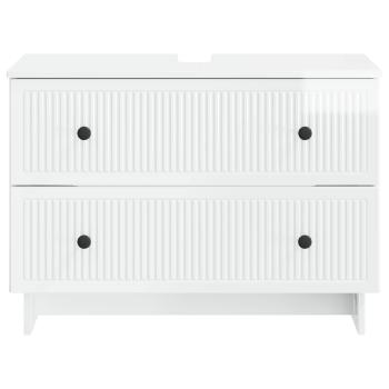 Waschbeckenschrank EDE Hochglanz Weiß 82 x 41 x 59 cm