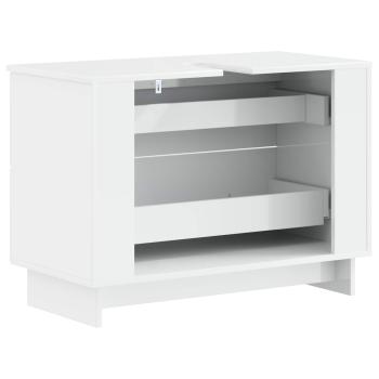 Waschbeckenschrank EDE Hochglanz Weiß 82 x 41 x 59 cm