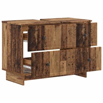 Waschbeckenschrank EDE Altholz 82 x 41 x 59 cm Holzwerkstoff