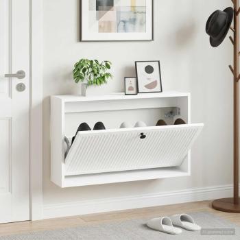 ARDEBO.de - Wandmontierter Schuhschrank EDE 71 x 17 x 43 cm Holzwerkstoff