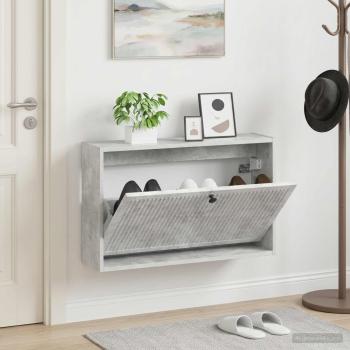 ARDEBO.de - Wandmontierter Schuhschrank EDE 71 x 17 x 43 cm Holzwerkstoff