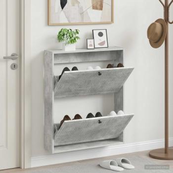 ARDEBO.de - Wandmontierter Schuhschrank EDE 71 x 17 x 86 cm Holzwerkstoff