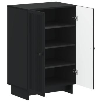 Schuhschrank EDE 59,5 x 39,5 x 90 cm Holzwerkstoff Schwarz