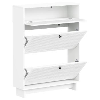 Schuhschrank EDE 78 x 24 x 103 cm Holzwerkstoff Weiß