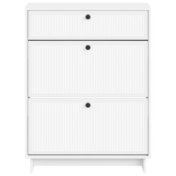 Schuhschrank EDE 78 x 24 x 103 cm Holzwerkstoff Weiß