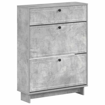 Schuhschrank EDE 78 x 24 x 103 cm Holzwerkstoff Betongrau