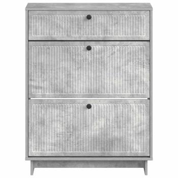 Schuhschrank EDE 78 x 24 x 103 cm Holzwerkstoff Betongrau