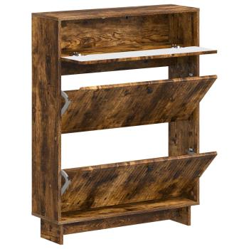 Schuhschrank EDE 78 x 24 x 103 cm Holzwerkstoff Raucheiche