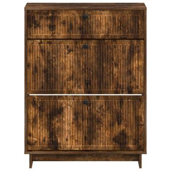 Schuhschrank EDE 78 x 24 x 103 cm Holzwerkstoff Raucheiche