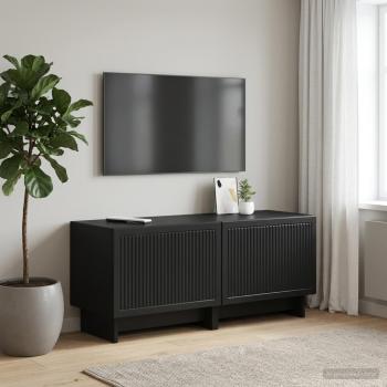 ARDEBO.de - TV-Schrank Schwarz Holzwerkstoff