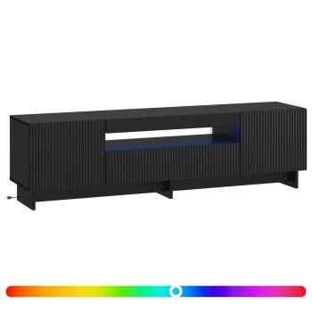LED-TV-Schrank EDE 153 x 35 x 43 cm Schwarz Holzwerkstoff