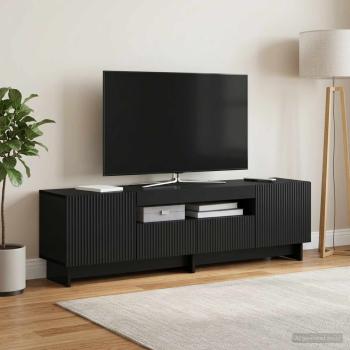 LED-TV-Schrank EDE 153 x 35 x 43 cm Schwarz Holzwerkstoff