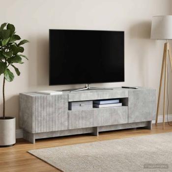 ARDEBO.de - LED-TV-Schrank EDE 153 x 35 x 43 cm Betongrau Holzwerkstoff