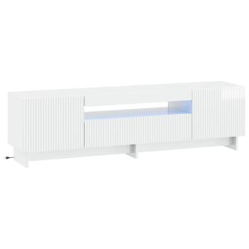 LED-TV-Schrank EDE 153 x 35 x 43 cm Hochglanz Weiß