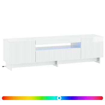LED-TV-Schrank EDE 153 x 35 x 43 cm Hochglanz Weiß