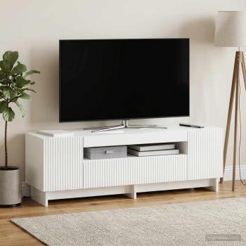 LED-TV-Schrank EDE 153 x 35 x 43 cm Hochglanz Weiß