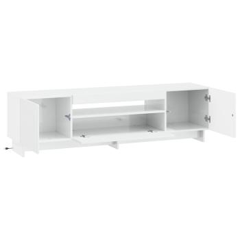 LED-TV-Schrank EDE 153 x 35 x 43 cm Hochglanz Weiß