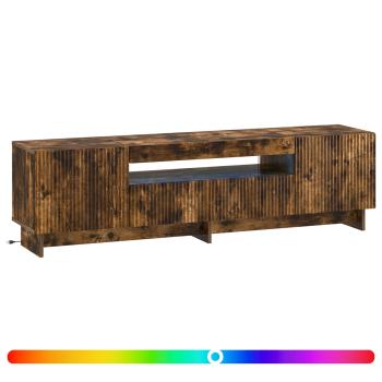 LED-TV-Schrank EDE 153 x 35 x 43 cm Raucheiche Holzwerkstoff