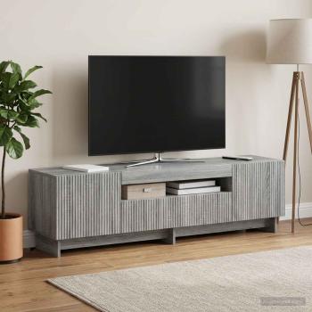 ARDEBO.de - LED-TV-Schrank EDE 153 x 35 x 43 cm Sonoma-Grau Holzwerkstoff
