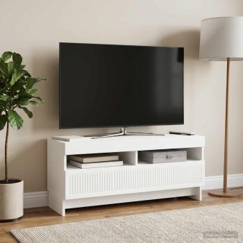 LED-TV-Schrank EDE 100 x 35 x 43 cm Weiß Holzwerkstoff