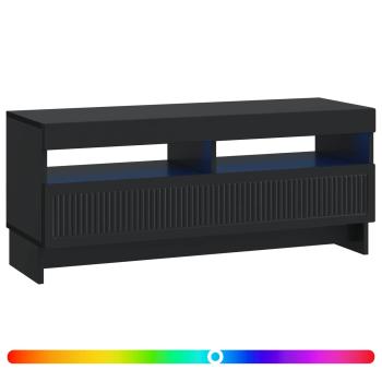 LED-TV-Schrank EDE 100 x 35 x 43 cm Schwarz Holzwerkstoff