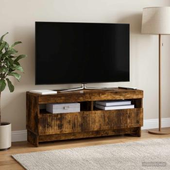 ARDEBO.de - LED-TV-Schrank EDE 100 x 35 x 43 cm Raucheiche Holzwerkstoff