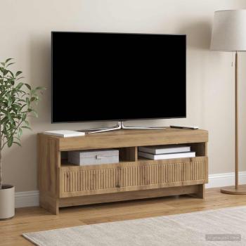 ARDEBO.de - LED-TV-Schrank EDE 100 x 35 x 43 cm Artisan-Eiche Holzwerkstoff