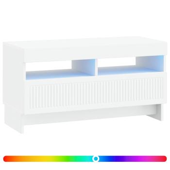 LED-TV-Schrank ALKMAAR 81 x 35 x 43 cm Weiß Holzwerkstoff