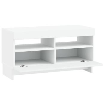 LED-TV-Schrank ALKMAAR 81 x 35 x 43 cm Weiß Holzwerkstoff