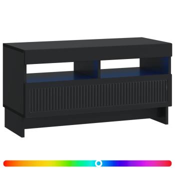LED-TV-Schrank ALKMAAR 81 x 35 x 43 cm Schwarz Holzwerkstoff