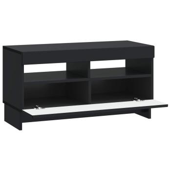 LED-TV-Schrank ALKMAAR 81 x 35 x 43 cm Schwarz Holzwerkstoff