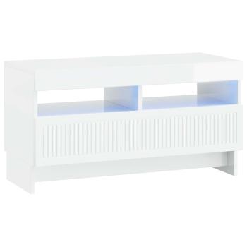 LED-TV-Schrank ALKMAAR 81 x 35 x 43 cm Hochglanz Weiß