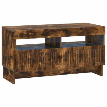 LED-TV-Schrank ALKMAAR 81 x 35 x 43 cm Raucheiche Holzwerkstoff