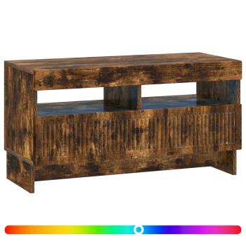 LED-TV-Schrank ALKMAAR 81 x 35 x 43 cm Raucheiche Holzwerkstoff