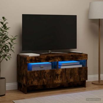 LED-TV-Schrank ALKMAAR 81 x 35 x 43 cm Raucheiche Holzwerkstoff