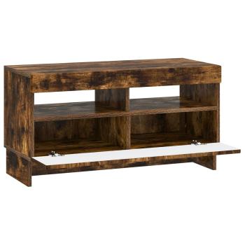 LED-TV-Schrank ALKMAAR 81 x 35 x 43 cm Raucheiche Holzwerkstoff