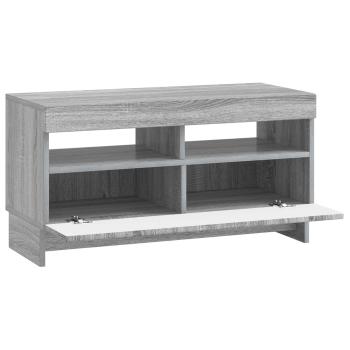 LED-TV-Schrank ALKMAAR 81 x 35 x 43 cm Sonoma-Grau