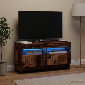 ARDEBO.de - LED-TV-Schrank ALKMAAR 81 x 35 x 43 cm Altholz Holzwerkstoff