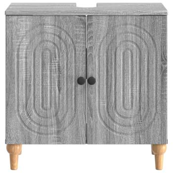 Waschbeckenschrank ALKMAAR Sonoma-Grau 59,5 x 31,5 x 59 cm