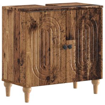 ARDEBO.de - Waschbeckenschrank ALKMAAR Altholz 59,5 x 31,5 x 59 cm