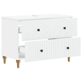 Waschbeckenschrank ALKMAAR Weiß 82 x 41 x 59 cm Holzwerkstoff
