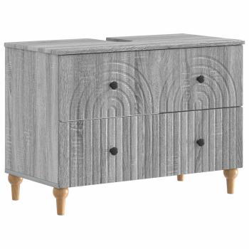 ARDEBO.de - Waschbeckenschrank ALKMAAR Sonoma-Grau 82 x 41 x 59 cm
