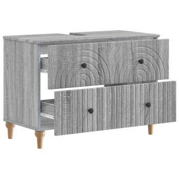 Waschbeckenschrank ALKMAAR Sonoma-Grau 82 x 41 x 59 cm