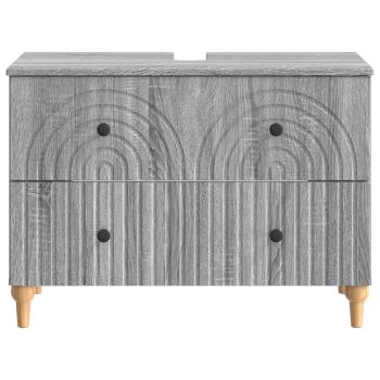 Waschbeckenschrank ALKMAAR Sonoma-Grau 82 x 41 x 59 cm
