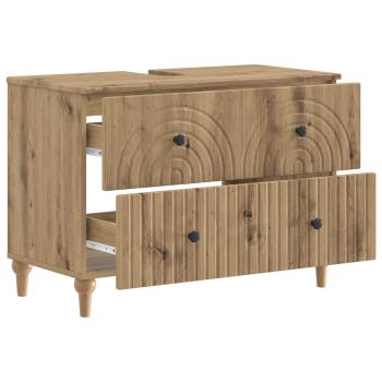 Waschbeckenschrank ALKMAAR Artisan-Eiche 82 x 41 x 59 cm
