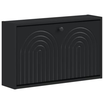 Wandmontierter Schuhschrank ALKMAAR 71 x 17 x 43 cm Schwarz