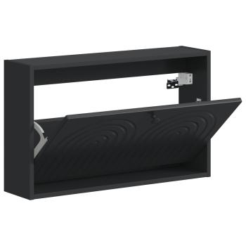 Wandmontierter Schuhschrank ALKMAAR 71 x 17 x 43 cm Schwarz